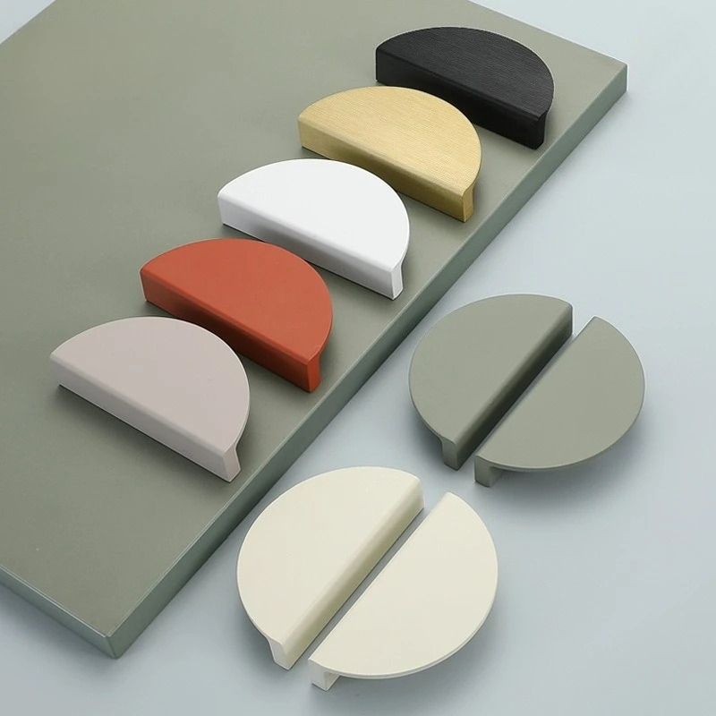 Furniture Hardware Factory - Wardrobe Door Drawer Knob Semi-circular Cream