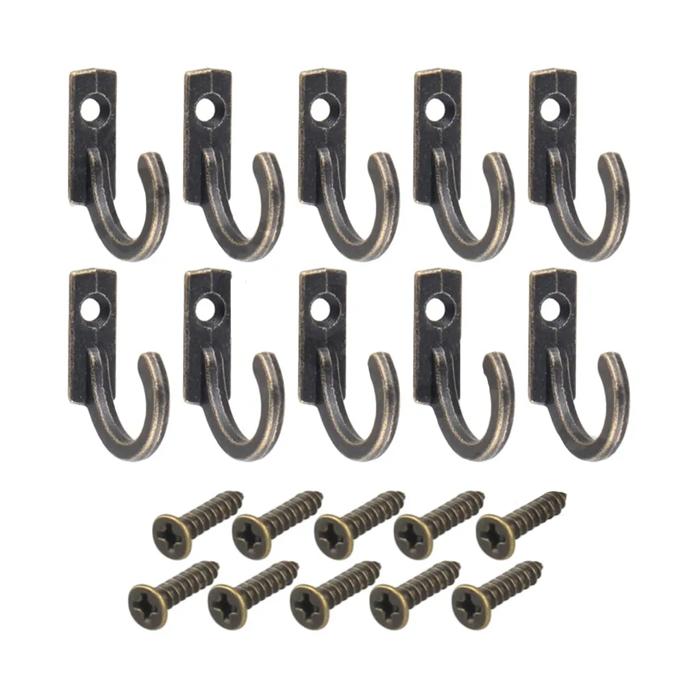 Furniture Hardware Manufacturer - 10Pcs/set Vintage Hooks Wall Hanger Curved