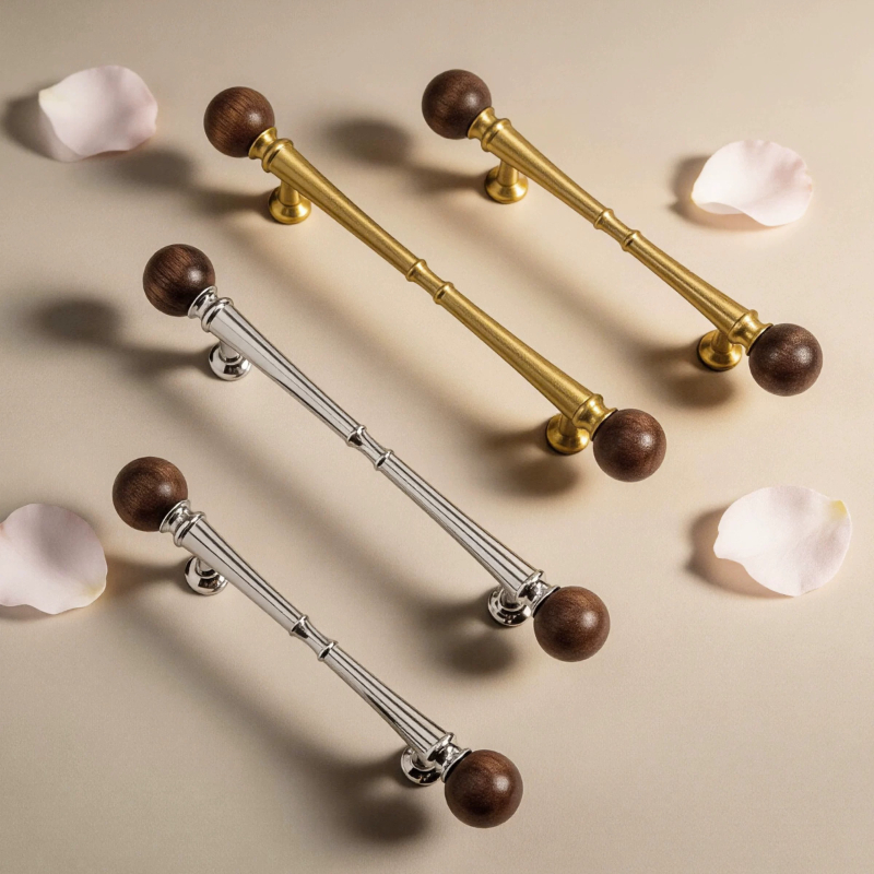 Vintage Furniture Hardware Pulls - Walnut Wardrobe&Cupboard Door Handle Vintage Solid