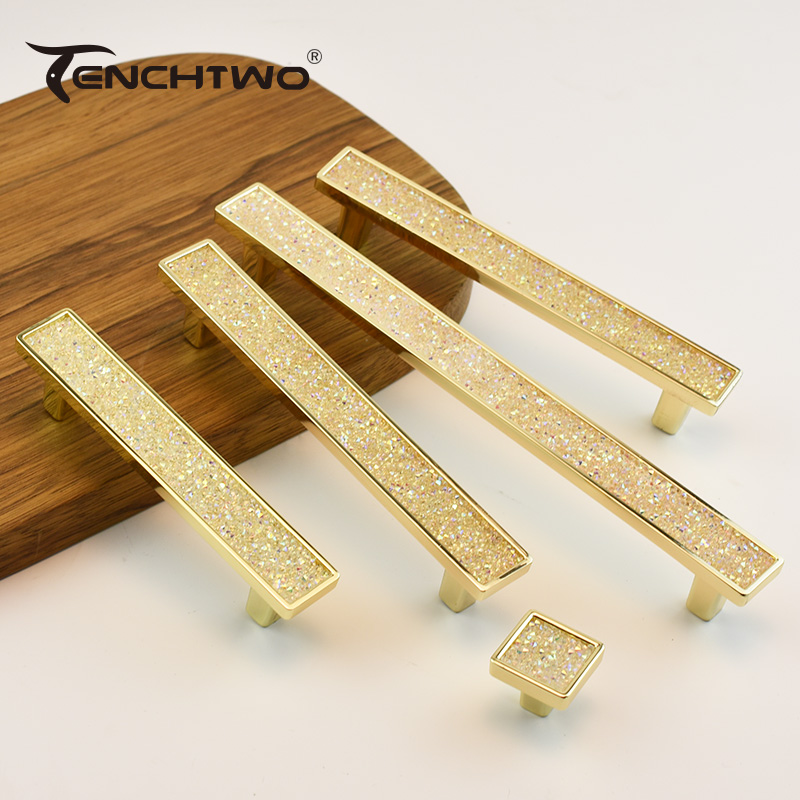 Furniture Hardware Factory - Gold Crystal Diamond Furniture Handle Door