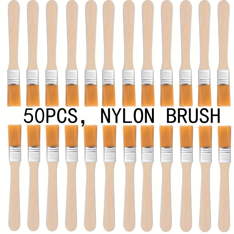 Furniture Hardware Manufacturer - 50pcs Nylon Paint Brushes with Wooden