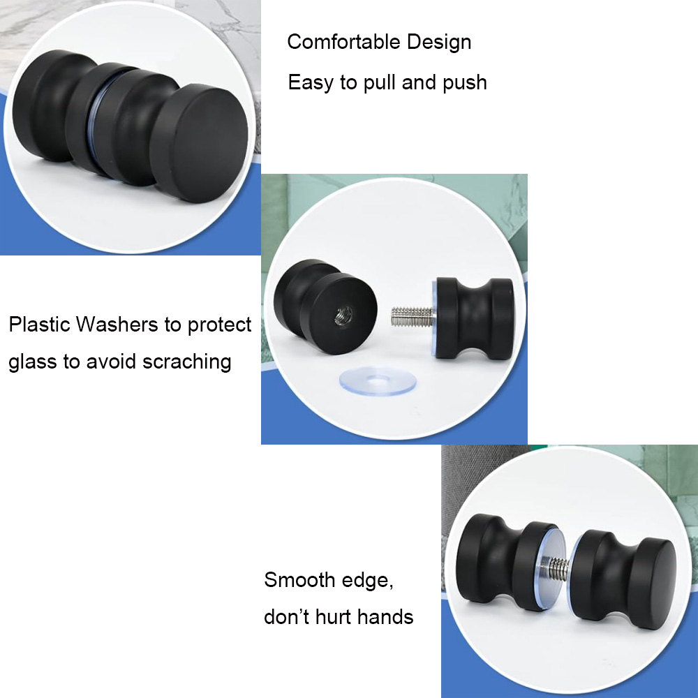 Aluminum Glass Door Knob Black - огляд і ціна Furniture Hardware Supply