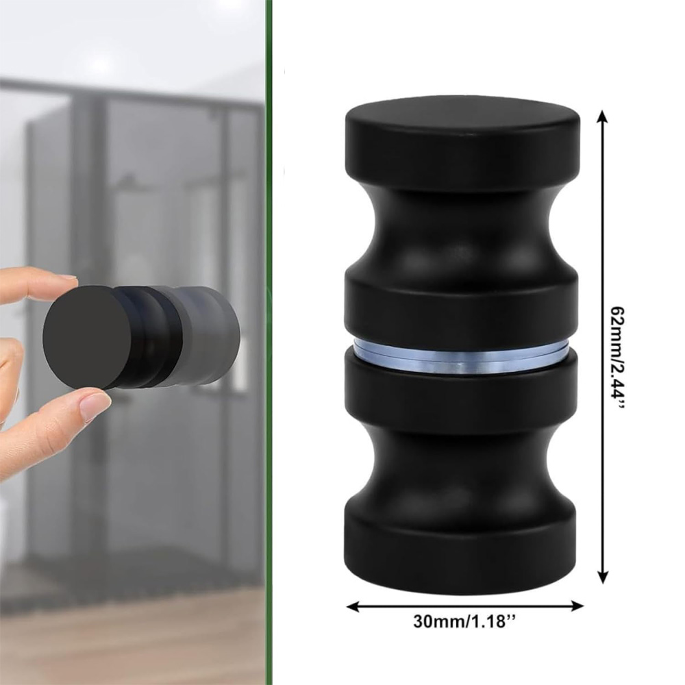 Aluminum Glass Door Knob Black - огляд і ціна Furniture Hardware Supply