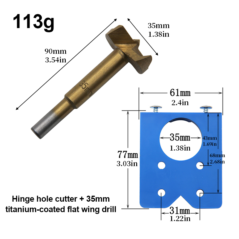 Hinge Boring Jig 35mm Titanium - огляд і ціна Furniture Hardware Hinges