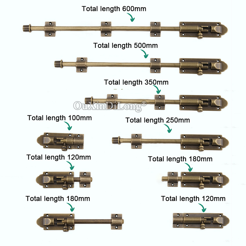 5PCS Lengthened Antique Brass  - огляд і ціна Barrel Bolt Slide