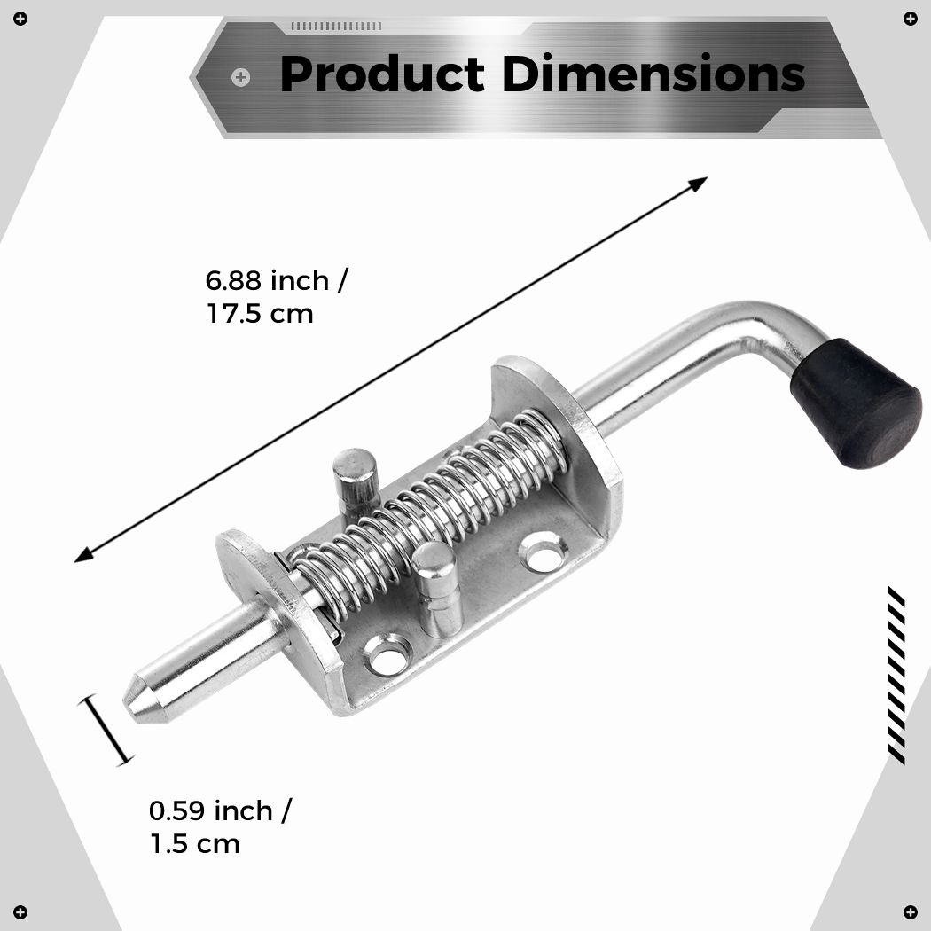 2Pcs Spring Loaded Latch Pin S - огляд і ціна Barrel Bolt Slide