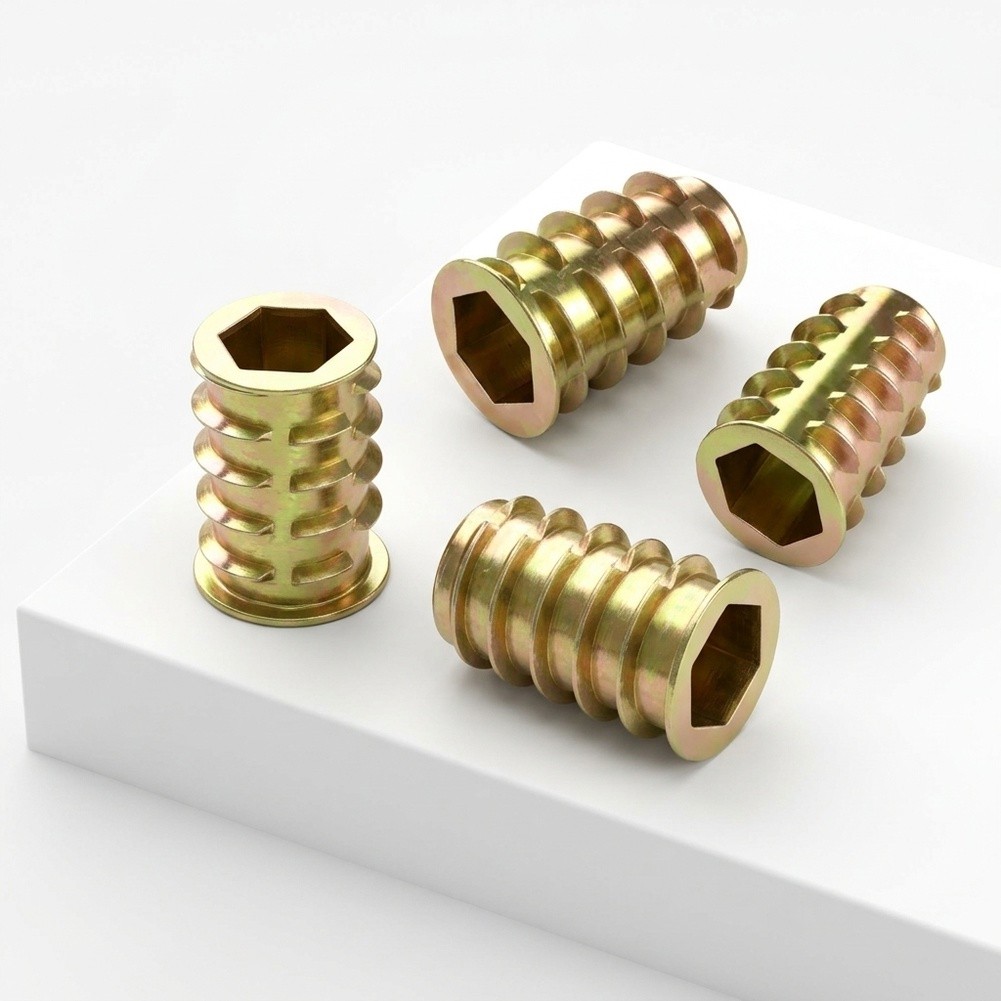 Zinc Alloy Threaded Inserts Fo - огляд і ціна Furniture Hardware Threaded Inserts