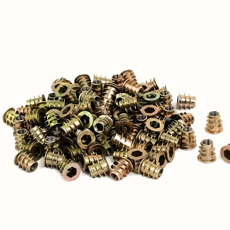 100Pcs Galvanized Alloy Thread - огляд і ціна Furniture Hardware Threaded Inserts