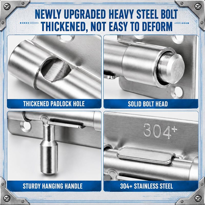 ABRU-For Shed Barn Fence Garag - огляд і ціна Barrel Bolt Slide