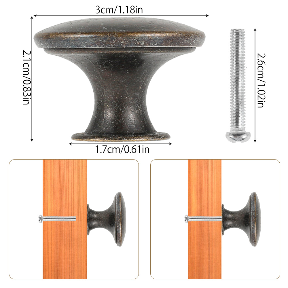 12PCS Retro Pull Handles Bronz - огляд і ціна Vintage Furniture Hardware Pulls