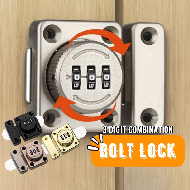 Home Security 3digit Combinati - огляд і ціна Barrel Bolt Slide