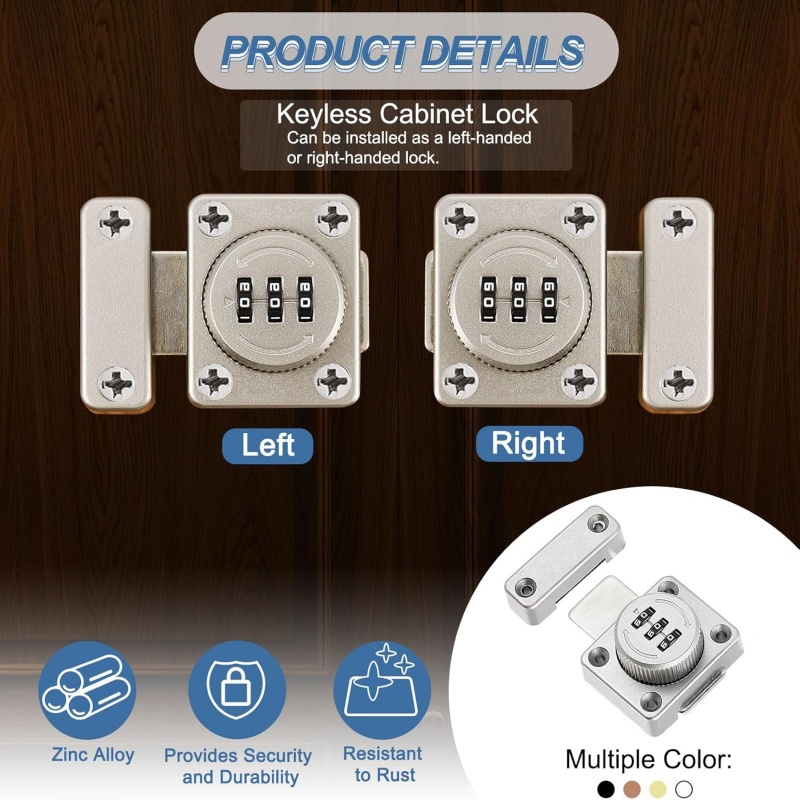 Home Security 3digit Combinati - огляд і ціна Barrel Bolt Slide